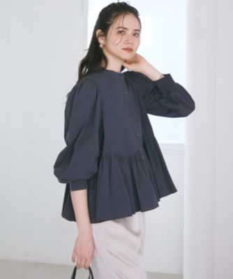 集英社HAPPY PLUS STORE23区 L（ニジュウサンク エル）/【SLOW/一部店舗限定】タンブラーコットンブロード ブラウス