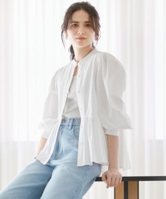 集英社HAPPY PLUS STORE23区 S（ニジュウサンク エス）/【SLOW/一部店舗限定】タンブラーコットンブロード ブラウス