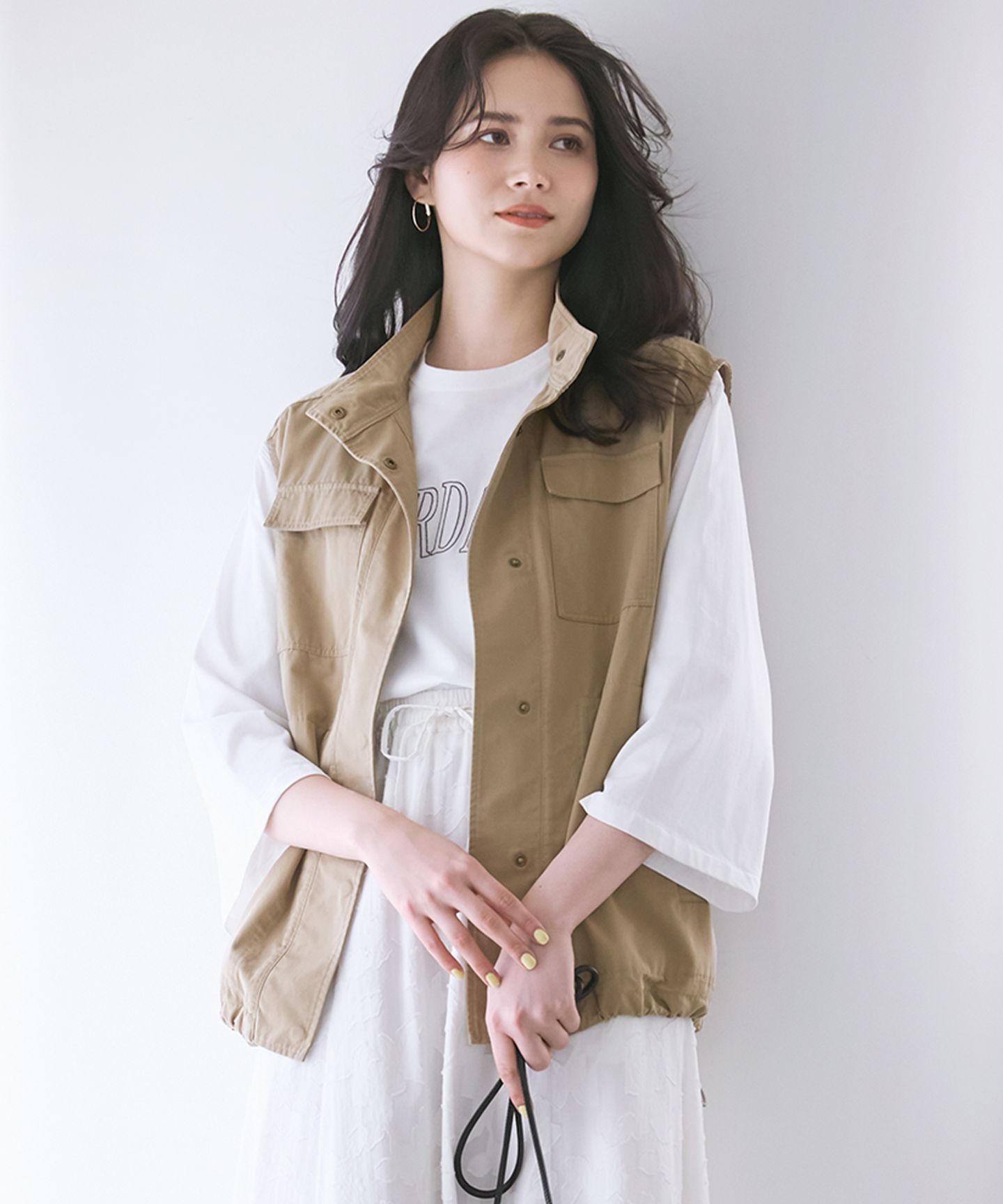 23区 S(ニジュウサンク エス)/【SLOW/一部店舗限定】ミリタリー ベスト