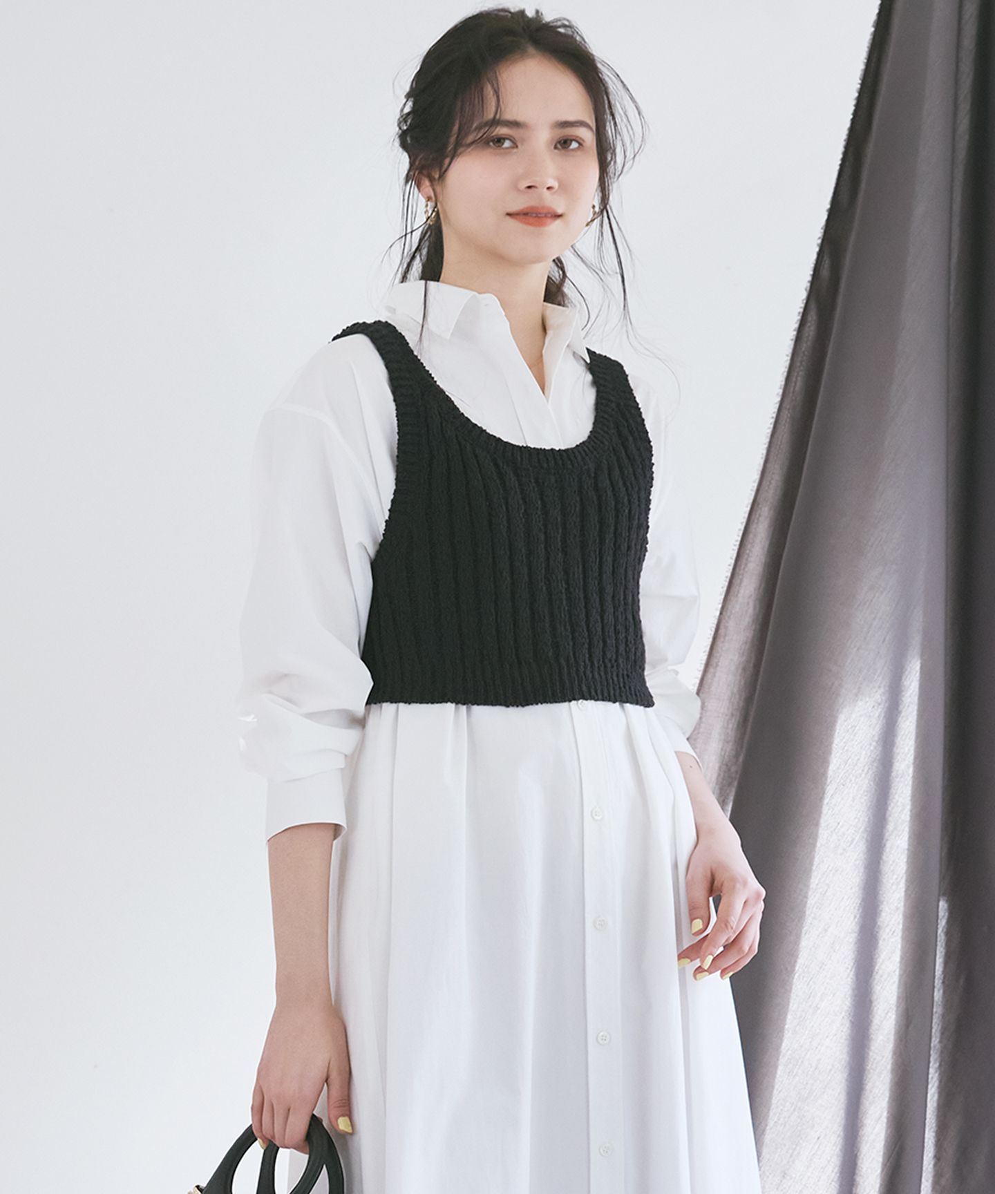 23区 L(ニジュウサンク エル)/【SLOW/一部店舗限定】リボンヤーン ニット ビスチェ