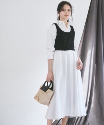 集英社HAPPY PLUS STORE23区（ニジュウサンク）/【SLOW/一部店舗限定】タンブラーコットンブロード シャツワンピース