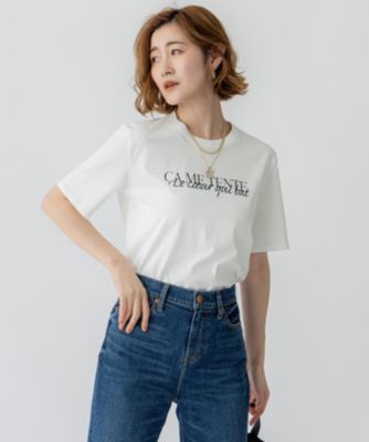 23区【洗える】CA ME TENTE ロゴ TEE 今季 23区(ニジュウサンク)の【洗える】CA ME TENTE ロゴ TEE通販