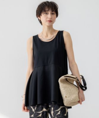 集英社HAPPY PLUS STORE23区 L（ニジュウサンク エル）/【洗える】ナチュラルコットンベア タフタコンビ タンクトップ