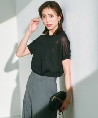 集英社HAPPY PLUS STORE23区 S（ニジュウサンク エス）/【洗える】シャイニーシアー ドルマン ニット