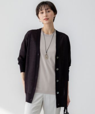 集英社HAPPY PLUS STORE23区 S（ニジュウサンク エス）/【新色追加/洗える】シャイニーシアー カーディガン