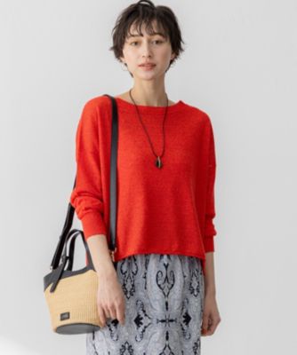 集英社HAPPY PLUS STORE23区 L（ニジュウサンク エル）/【洗える】ピュアリネン ワイド ニット