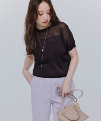 集英社HAPPY PLUS STORE23区 L（ニジュウサンク エル）/【洗える】シャイニーシアー ドルマン ニット