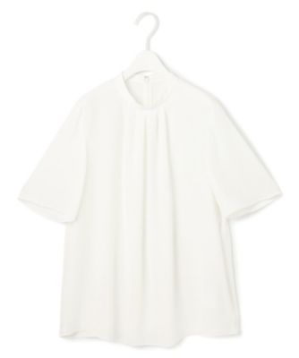 集英社HAPPY PLUS STOREICB（アイシービー）/【接触冷感・UVケア・速乾・洗える】BackSatinAmunzen 5分袖ハイネックブラウス