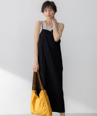 集英社HAPPY PLUS STORE23区（ニジュウサンク）/【洗える】リネンレーヨンストレッチ  Iライン キャミソール ワンピース