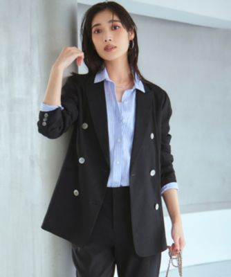 再値下げ‼️美品‼️23区Lサイズ　リネンレーヨン　ダブルジャケット 23区 L(ニジュウサンク エル)の【洗える】リネンレーヨン