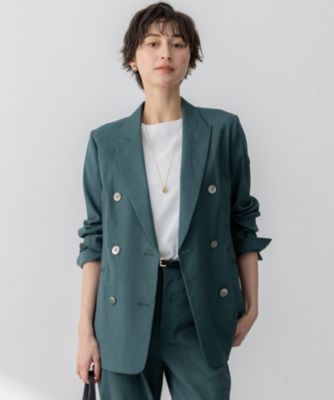 再値下げ‼️美品‼️23区Lサイズ　リネンレーヨン　ダブルジャケット 23区 L(ニジュウサンク エル)の【洗える】リネンレーヨン