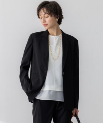 【タグ付・未使用】23区　リネンレーヨンストレッチ テーラード ジャケット 23区(ニジュウサンク)の【洗える】リネンレーヨンストレッチ