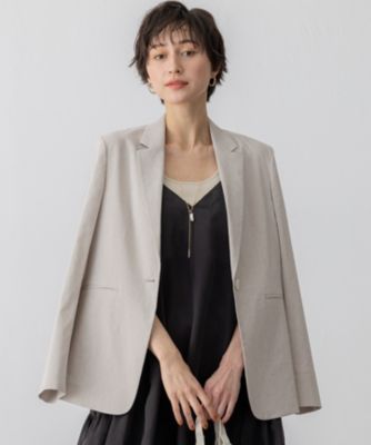 【タグ付・未使用】23区　リネンレーヨンストレッチ テーラード ジャケット 23区｜【洗える】リネンレーヨンストレッチ テーラード