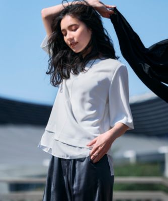 【吸水速乾/UVカット/接触冷感】ストレッチジョーゼット シアーカットソー 吸水速乾/UVカット/接触冷感】ストレッチジョーゼット シアー