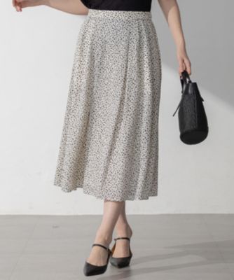 集英社HAPPY PLUS STORE23区 L（ニジュウサンク エル）/【接触冷感/吸水速乾】ペインティングプリント スカート