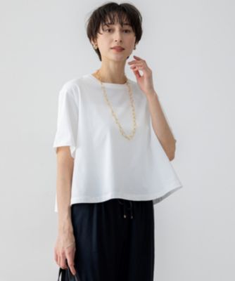集英社HAPPY PLUS STORE23区 L（ニジュウサンク エル）/【GLOW6月号掲載/洗える】スビンギザコットン クロップド Tシャツ