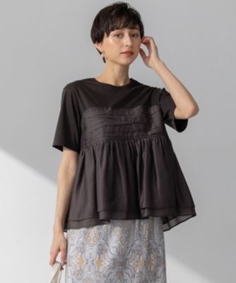 集英社HAPPY PLUS STORE23区（ニジュウサンク）/【杏さん着用/WEB&一部店舗限定カラーあり】オーガンジービスチェコンビ カットソー