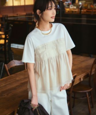 今期【杏さん着】オーガンジービスチェコンビ カットソー 23区 オーガンジービスチェコンビ カットソー❤︎未着用 杏さん