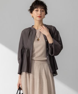 集英社HAPPY PLUS STORE23区 S（ニジュウサンク エス）/【杏さん着用/WEB&一部店舗限定カラーあり】ソフトオーガンジー ボリューム ブラウス