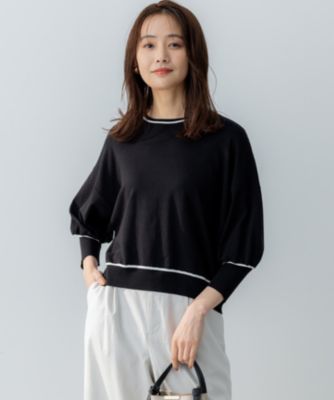 集英社HAPPY PLUS STORE組曲（クミキョク）/【接触冷感・UVカット・抗菌防臭】ドルマンスリーブ7分袖 ニットＴ