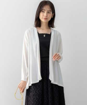 集英社HAPPY PLUS STORE組曲 L（クミキョク　エル）/【WEB限定・UVケア・接触冷感】ドレープジャージー カーディガン