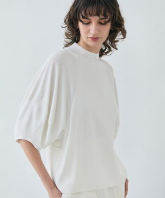 集英社HAPPY PLUS STOREBEIGE，（ベイジ）/【洗える】NADIA / ボリュームスリーブ半袖ボトルネックニット