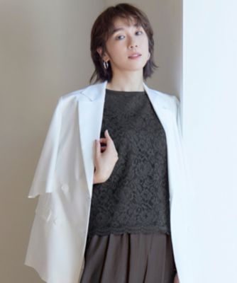 自由区 L(ジユウク エル)の【洗える】クレープストレッチレース