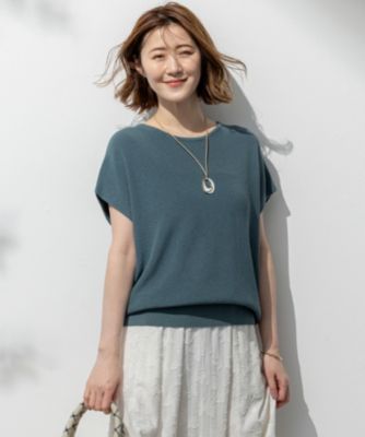 【新品未使用】 23区　 洗える 25SSモデル コットンアセテート ニット 23区(ニジュウサンク)の【洗える】コットンアセテート オーバー