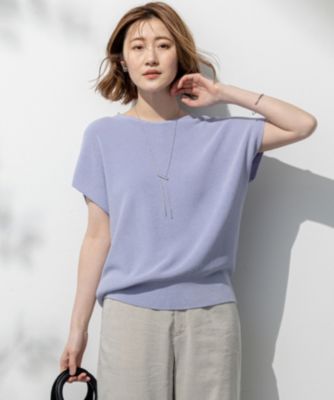 【新品未使用】 23区　 洗える 25SSモデル コットンアセテート ニット 23区 S(ニジュウサンク エス)の【洗える】コットンアセテート オーバー