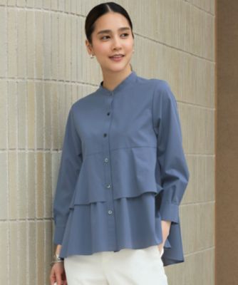 自由区　コットンティアード ブラウス カタログ掲載・洗える】コットンティアード ブラウス / 自由区 L