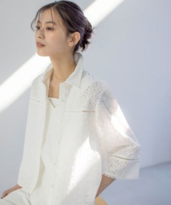 集英社HAPPY PLUS STORE組曲 L（クミキョク　エル）/エンブロイダリーレース襟付 ブラウス