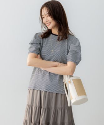 集英社HAPPY PLUS STORE組曲 L（クミキョク　エル）/【UVケア・接触冷感】GIZAコットンタックスリーブ Tシャツ