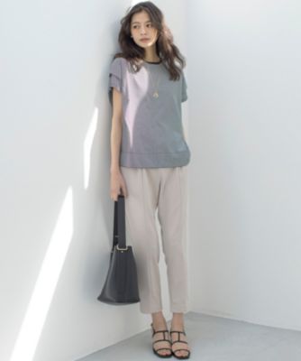 集英社HAPPY PLUS STORE組曲 L（クミキョク　エル）/【WEB限定・接触冷感・UVカット・吸水速乾】ジョーゼットジャージースタイルアップ パンツ