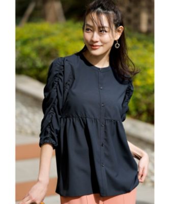 集英社HAPPY PLUS STOREany SiS（エニィスィス）/【洗える】ギャザースリーブ ブラウス