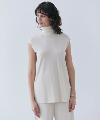 集英社HAPPY PLUS STOREBEIGE，（ベイジ）/【洗える・VERY 6月号掲載】MELLE / ジャージーハイネックカットソー