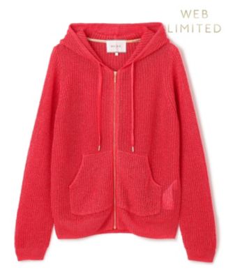 集英社HAPPY PLUS STOREBEIGE，（ベイジ）/【洗える】OPTICAL / ペーパーヤーンフーディージップニット