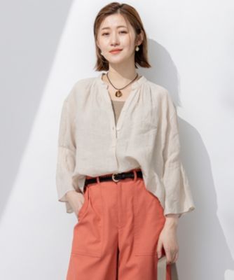 23区洗える】LIBECO タックスリーブ シャツ 23区｜【洗える】LIBECO タックスリーブ シャツ | Rakuten