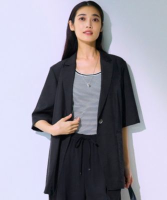 集英社HAPPY PLUS STORE23区（ニジュウサンク）/【Oggi6月号掲載/杏さん着用/速乾性/接触冷感】シアータンブラー ハーフスリーブ ジャケット