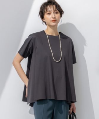 集英社HAPPY PLUS STORE23区 L（ニジュウサンク エル）/【GLOW6月号掲載/汗じみ防止】スムースデザイン フレア  Tシャツ