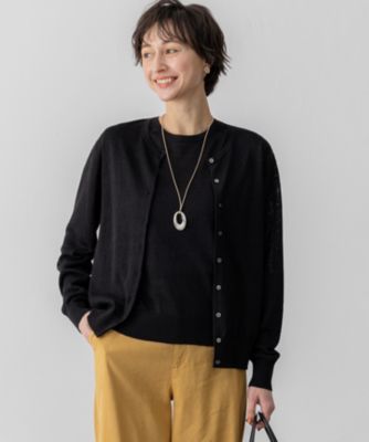 集英社HAPPY PLUS STORE23区（ニジュウサンク）/【杏さん着用/Oggi6月号掲載】ピュアリネンハイゲージ カーディガン
