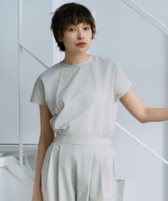 集英社HAPPY PLUS STOREICB L（アイシービー　エル）/【接触冷感・UVカット・防シワ・洗える】 アトラストリコット フレンチスリーブトップス