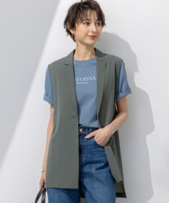 【洗える】シアーマットクロス ジレ 23区｜【洗える】シアーマットクロス ジレ | Rakuten Fashion