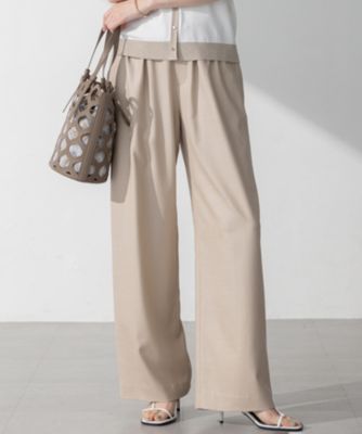 集英社HAPPY PLUS STORE23区 S（ニジュウサンク エス）/【接触冷感/UVカット/洗える】ドライスラブストレッチ ワイド パンツ