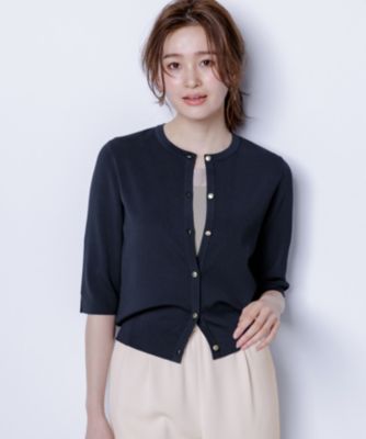 今季新品anysisロングカーディガン接触冷感UVケアネイビー2/M UVケア】サイドスリットロング カーディガン / ANY SIS