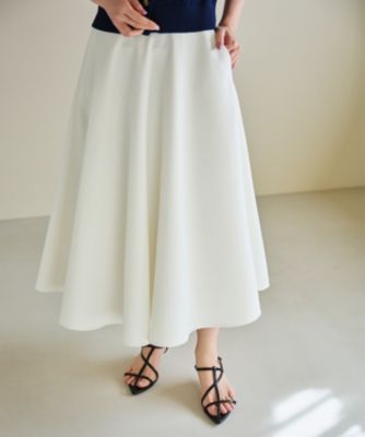 #Newans 【シワになりにくい】〈花乃まりあさんコラボ〉サーキュラースカート Newans(ハッシュニュアンス)の【シワになりにくい】〈花乃まりあ
