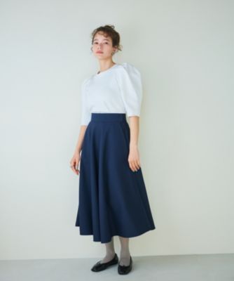 #Newans 【シワになりにくい】〈花乃まりあさんコラボ〉サーキュラースカート Newans(ハッシュニュアンス)の【シワになりにくい】〈花乃まりあ
