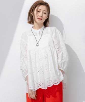 集英社HAPPY PLUS STORE23区 S（ニジュウサンク エス）/【洗える】コットンエンブロイダリー キャミソール