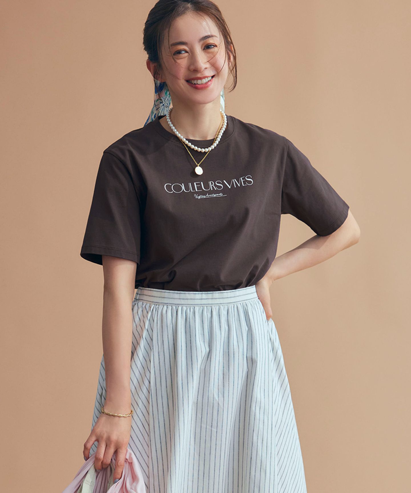 23区 S(ニジュウサンク エス)/【洗える】ボタニカル カラー Tシャツ