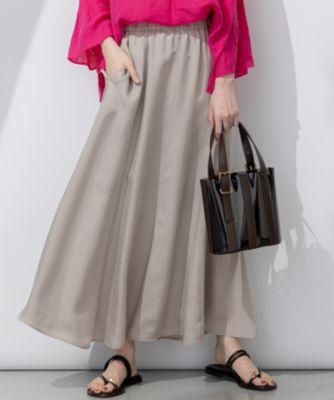 集英社HAPPY PLUS STORE23区 L（ニジュウサンク エル）/【接触冷感/洗える】フィブリルツイル ギャザー スカート