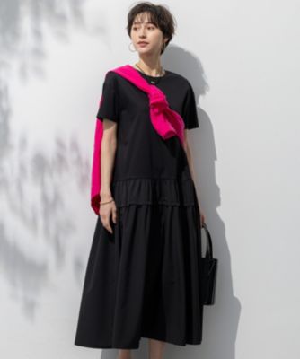 ニジュウサンク ティアードワンピース ロングワンピース 爽やか
